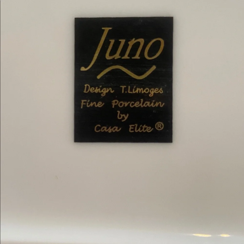 🌺Juno Fine Porcelain By Casa Elite Rectangular Tray - 12” Red and Gold